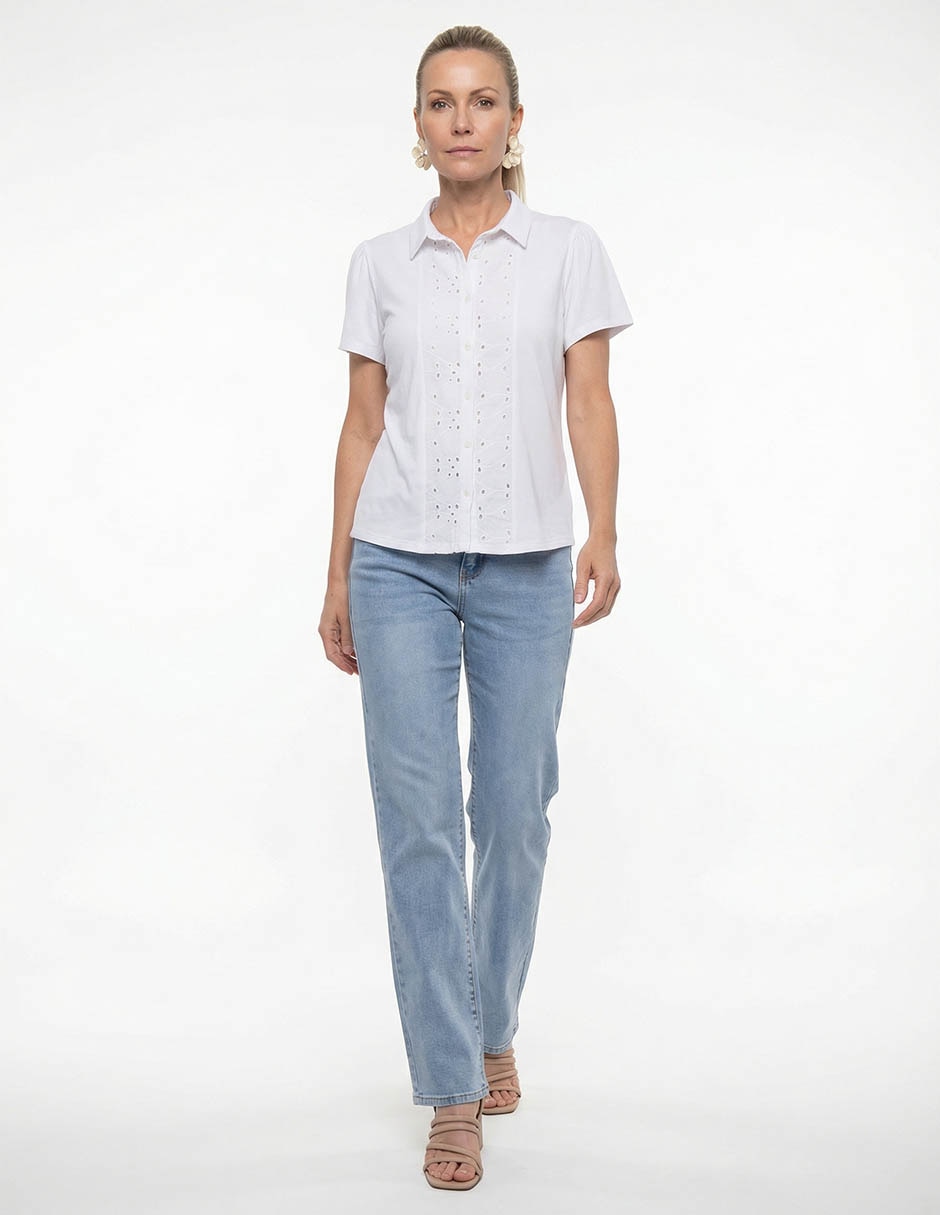 Blusa manga corta para mujer 3