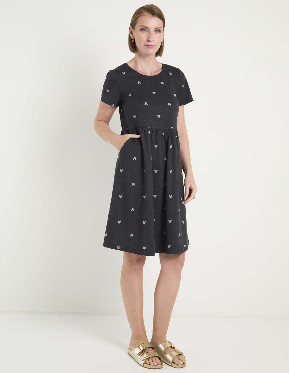 Vestido arriba de la rodilla casual Mickey Mouse para mujer 2