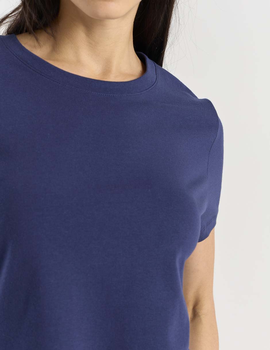 Playera manga corta cuello redondo para mujer 4