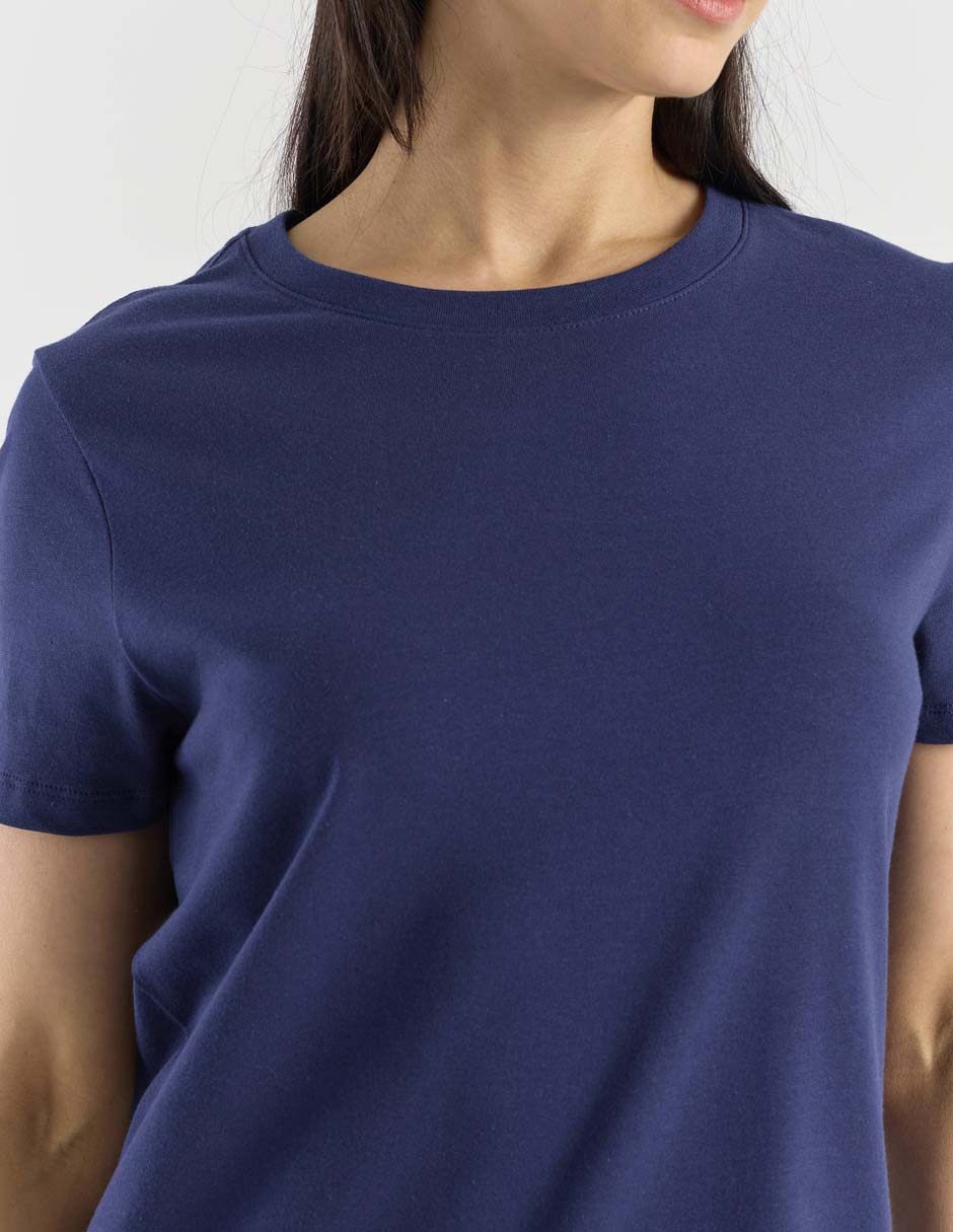 Playera manga corta cuello redondo para mujer 5