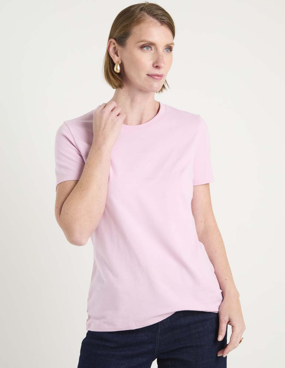 Playera manga corta cuello redondo para mujer 2