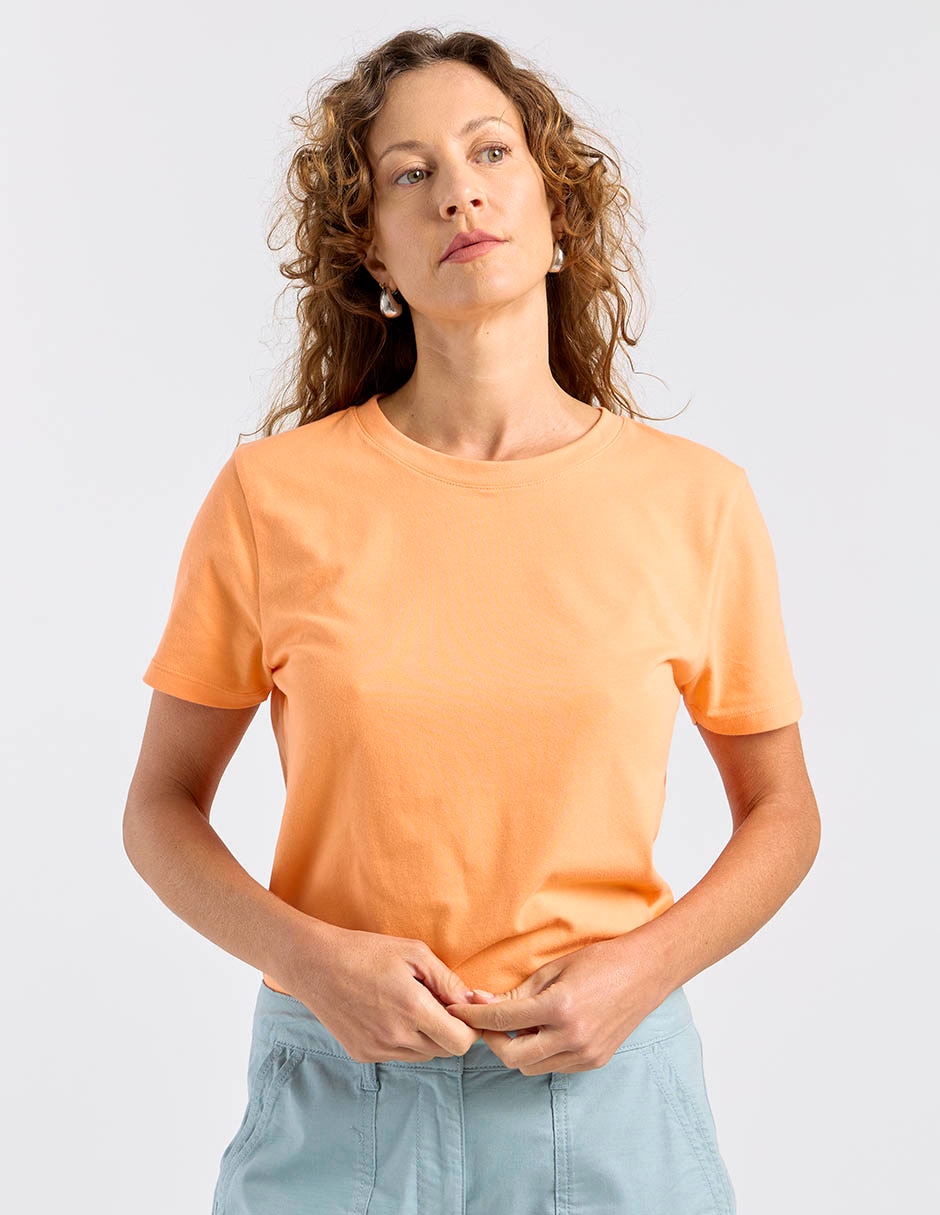 Playera manga corta cuello redondo para mujer Playera manga corta cuello redondo para mujer