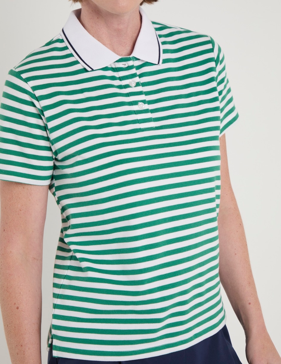 Playera manga corta cuello polo para mujer 5