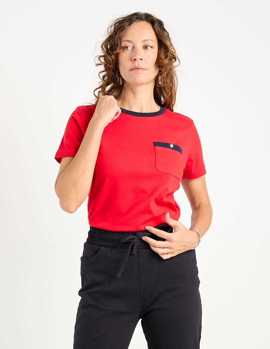 Playera manga corta cuello redondo para mujer Playera manga corta cuello redondo para mujer