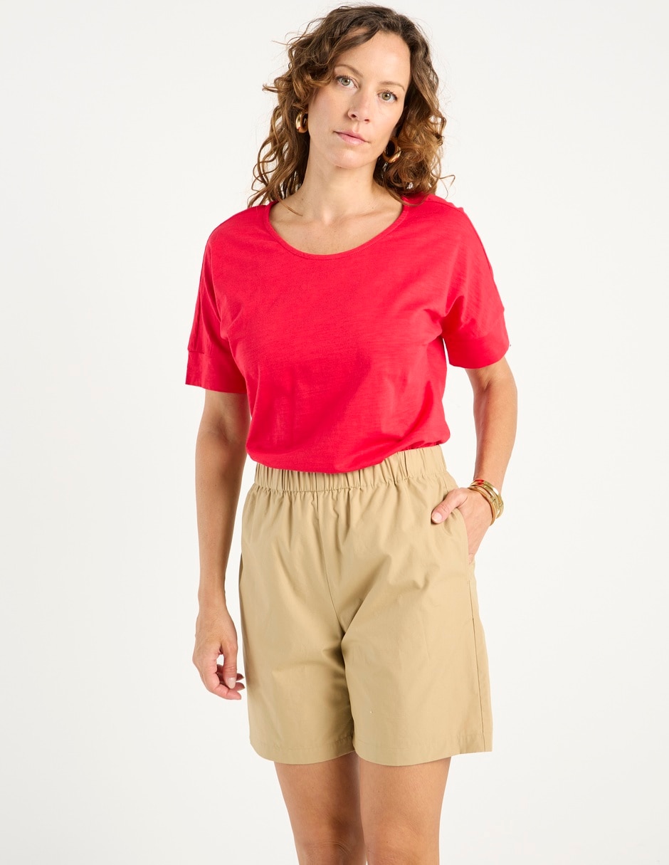 Playera manga corta cuello redondo para mujer Playera manga corta cuello redondo para mujer