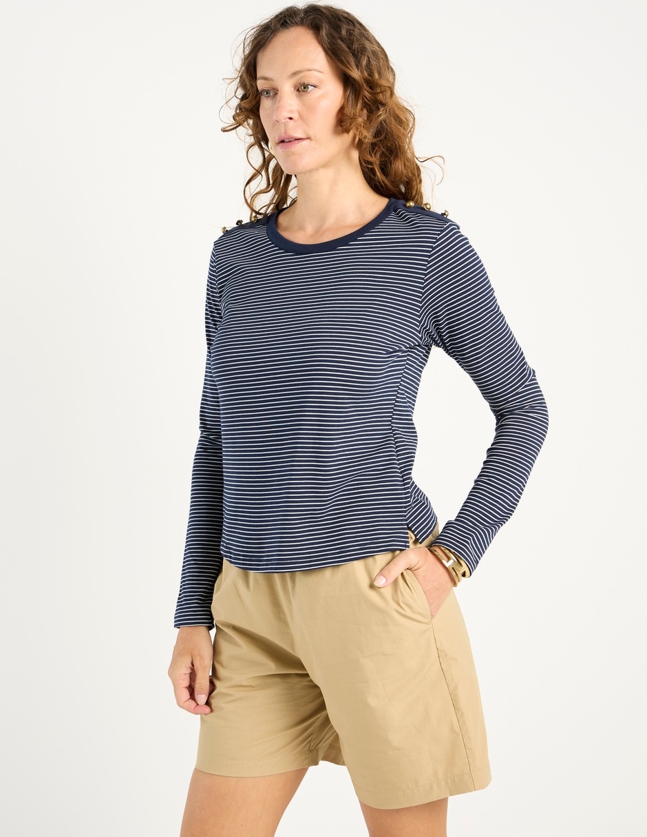 Playera manga corta cuello redondo para mujer Playera manga corta cuello redondo para mujer