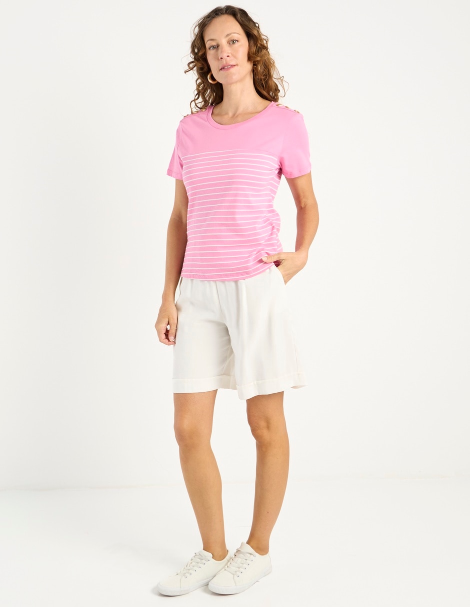 Playera manga corta Weekend cuello redondo para mujer