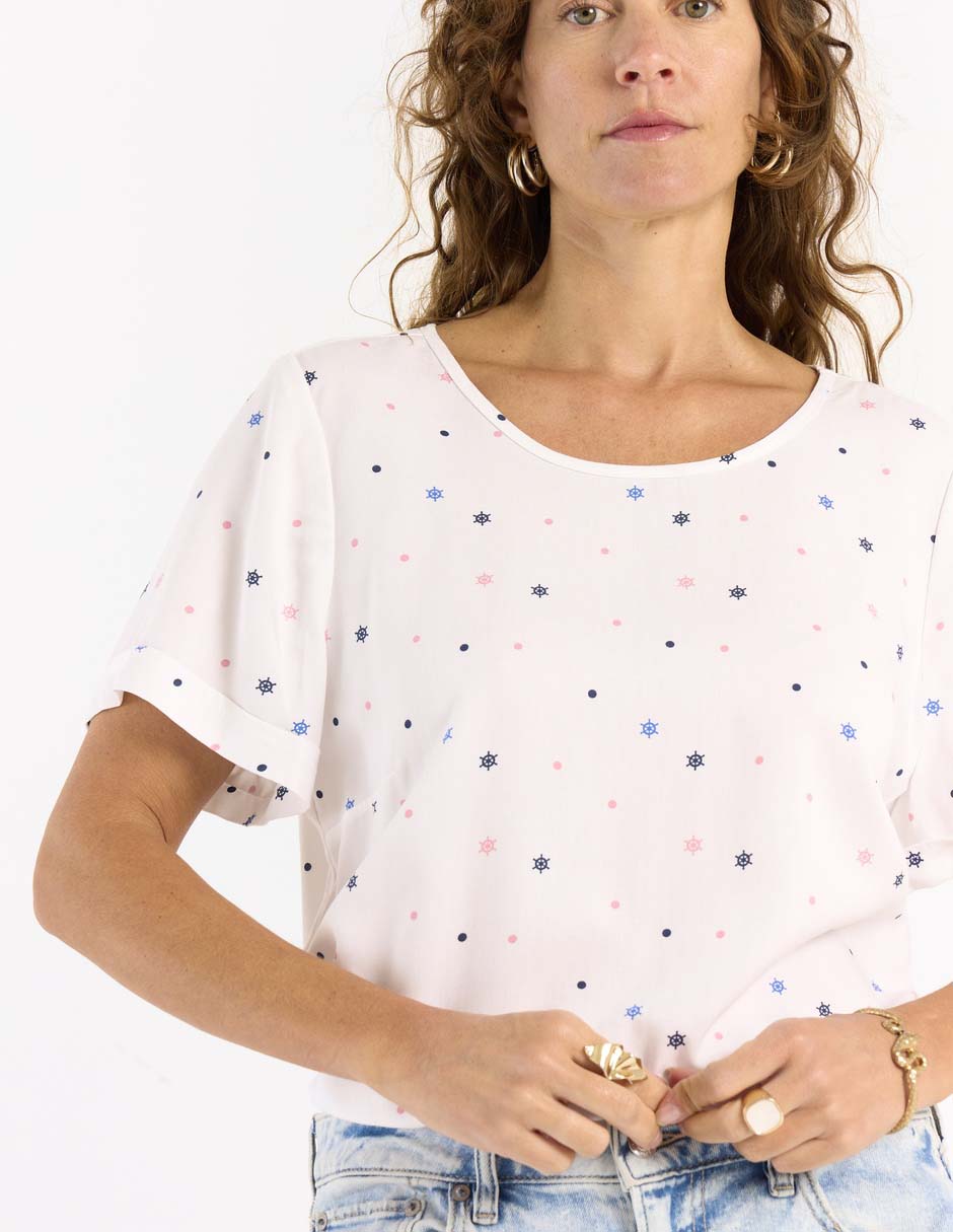 Blusa manga corta para mujer 5