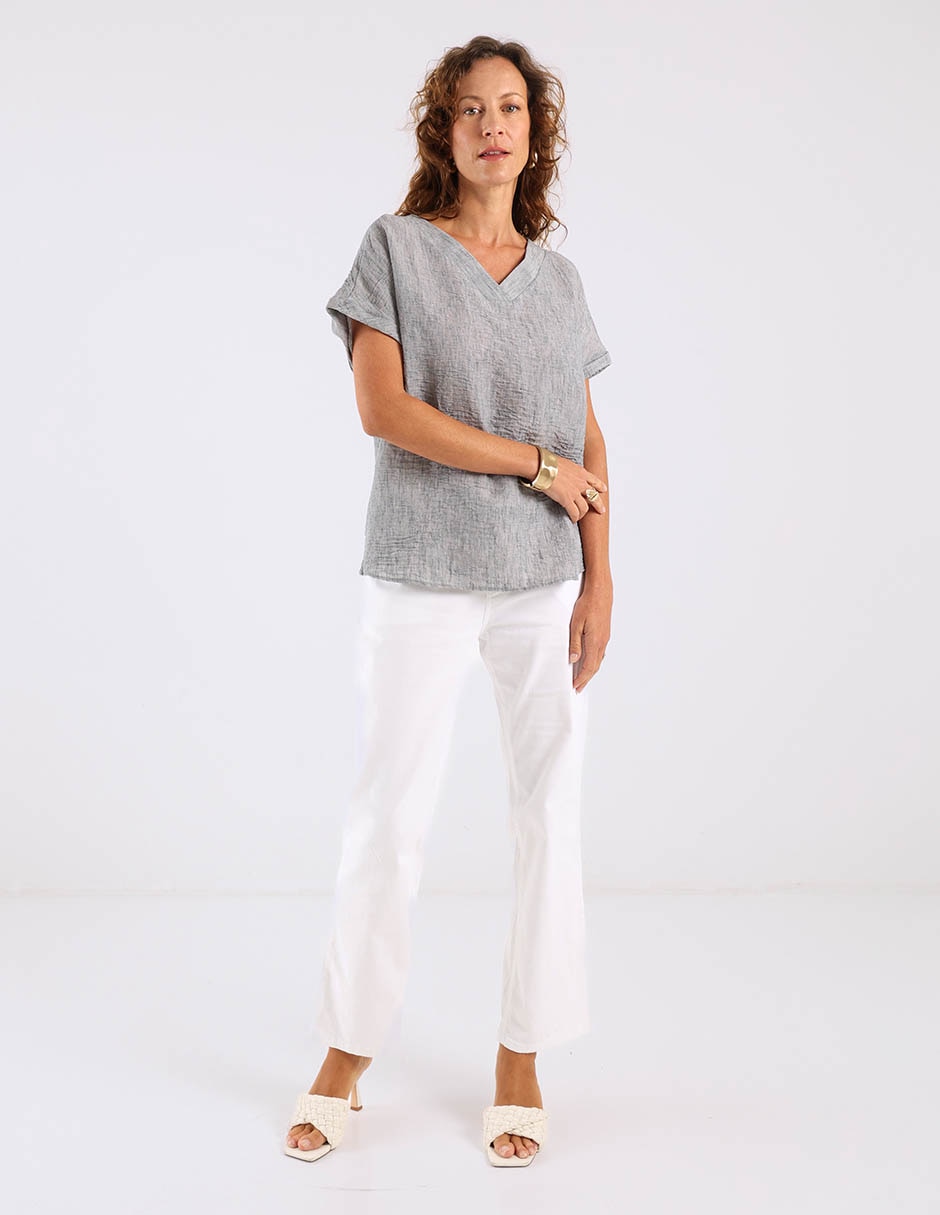 Blusa manga corta para mujer 3