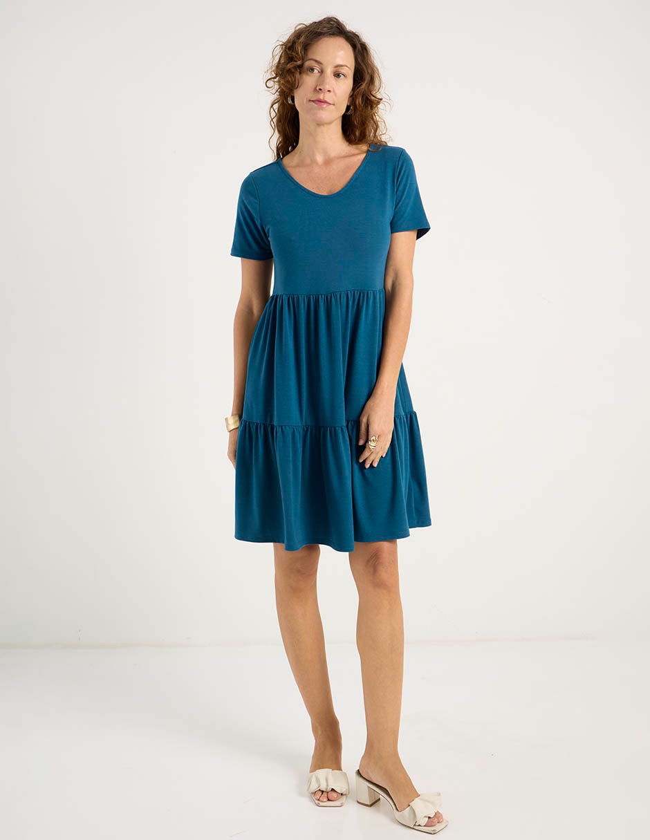 Vestido a la rodilla casual para mujer