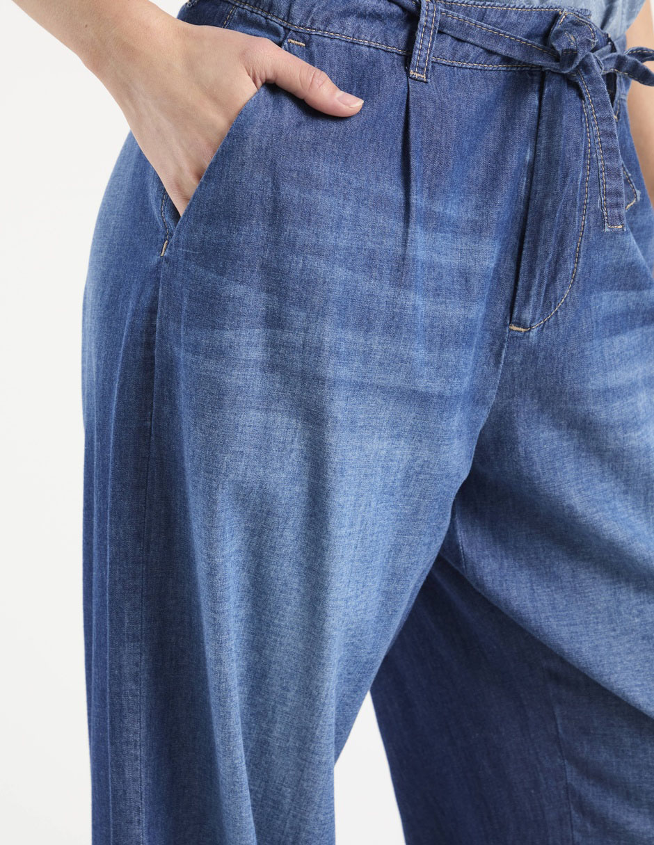 Jeans relaxed wide leg para mujer 4