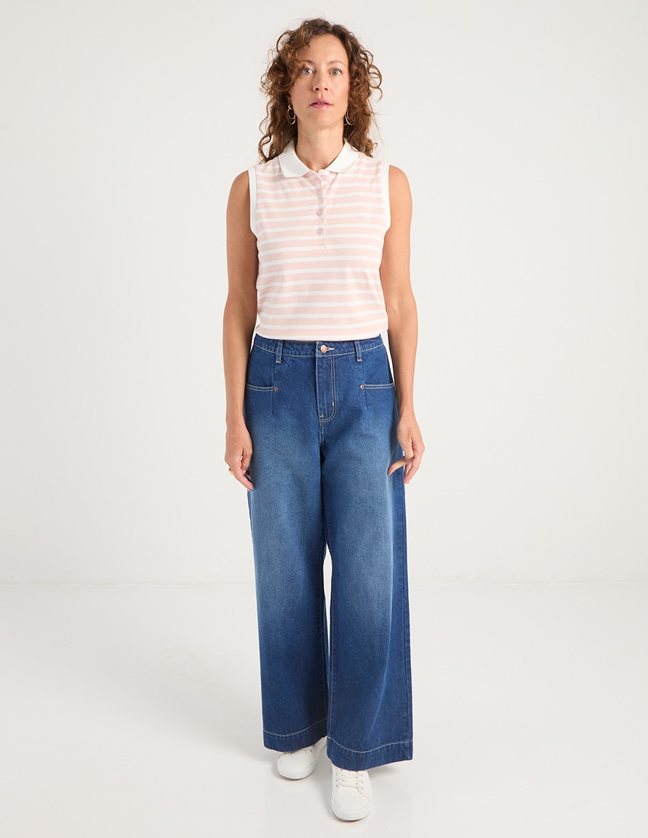 Jeans relaxed straight para mujer 2