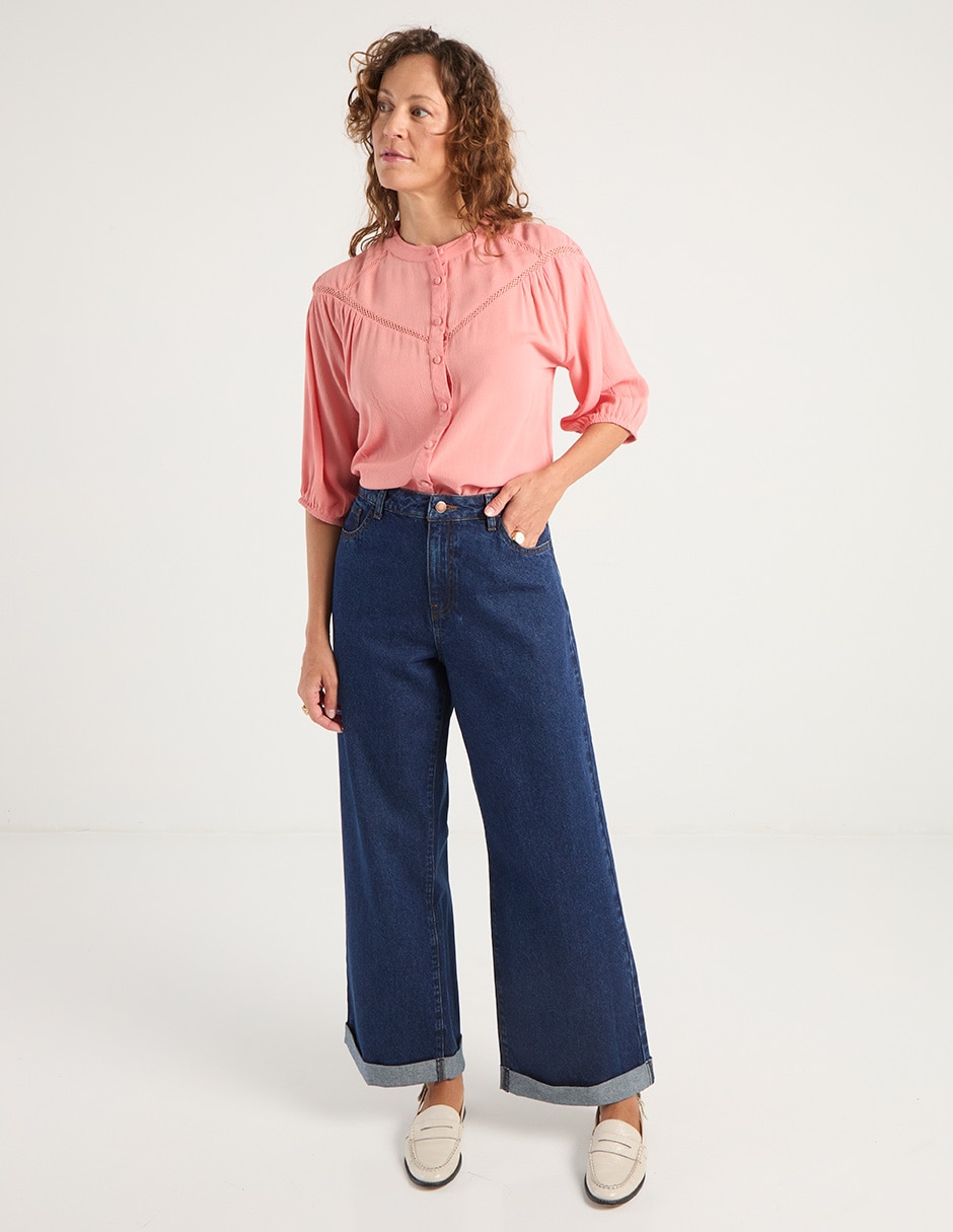 Jeans acampanado para mujer 2