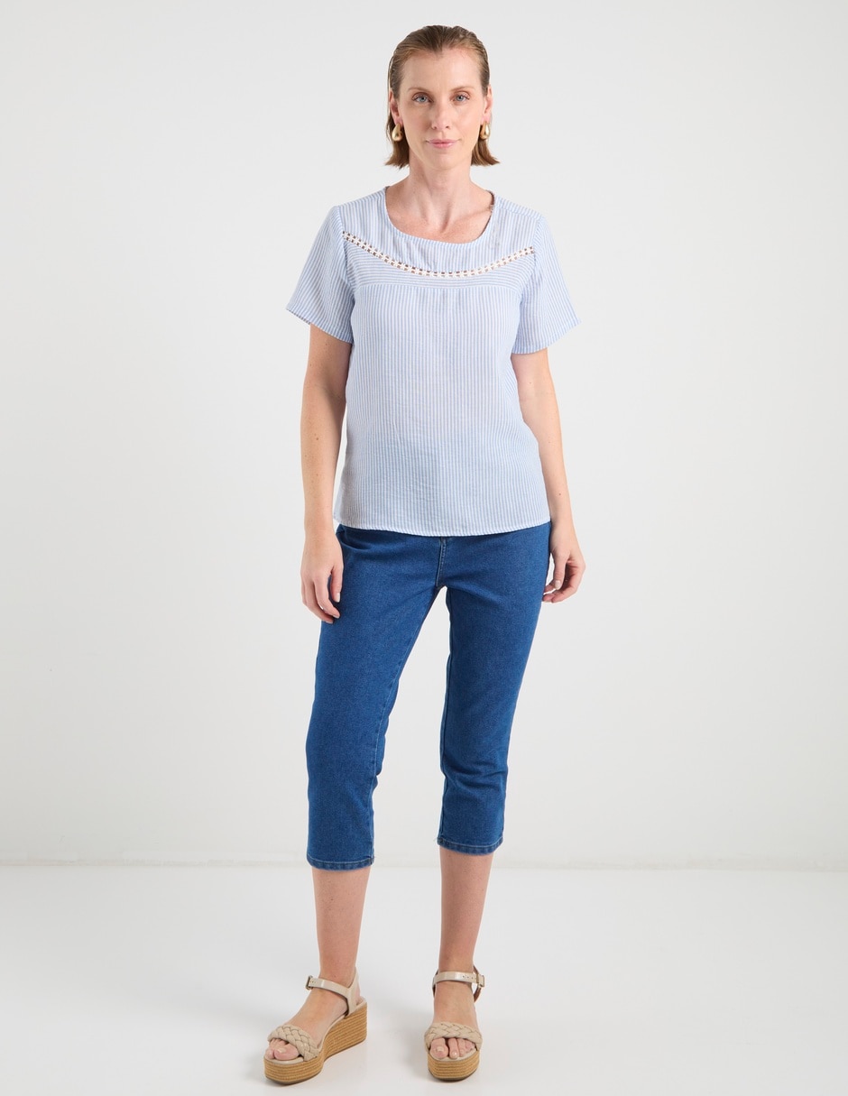 Blusa manga corta para mujer 3