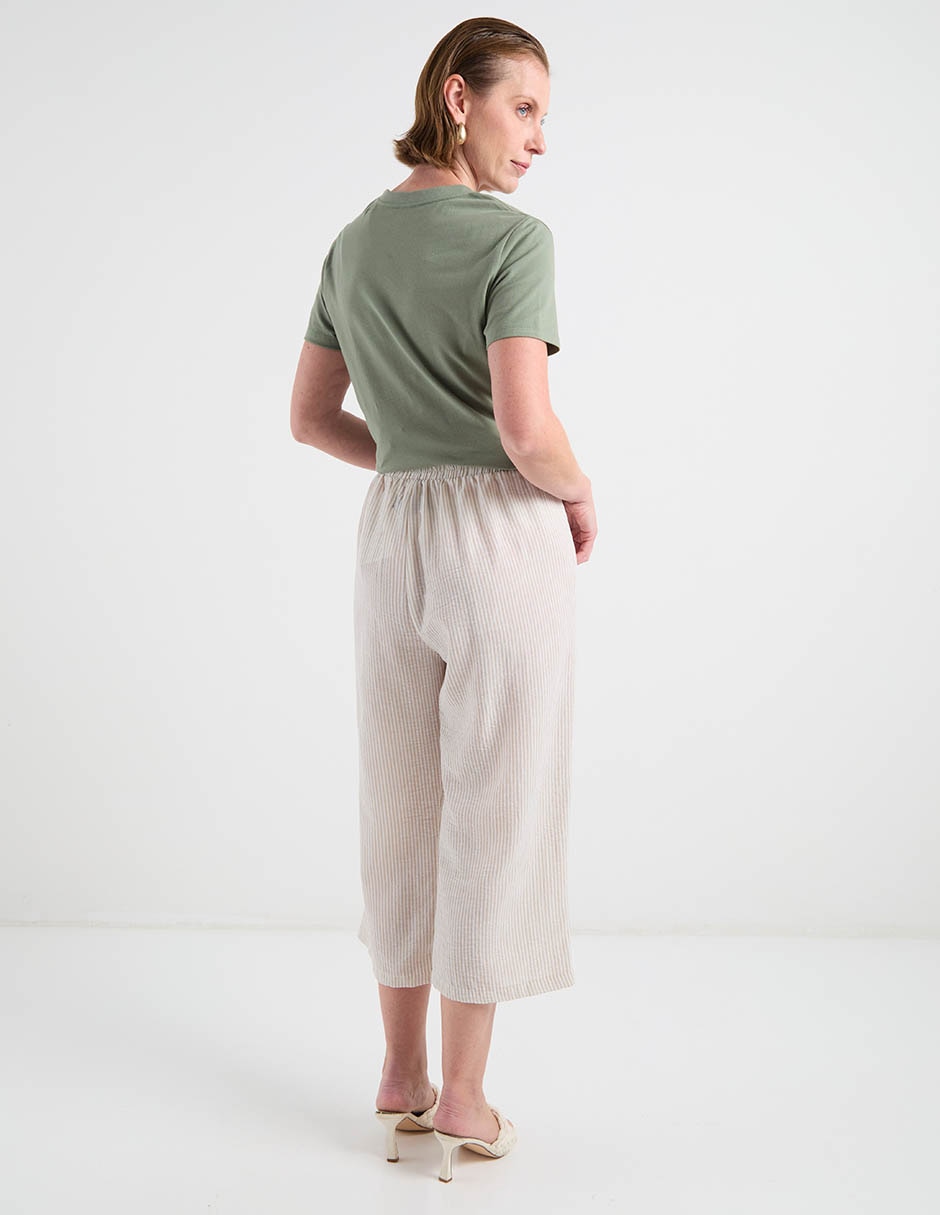 Pantalón capri amplio para mujer 6