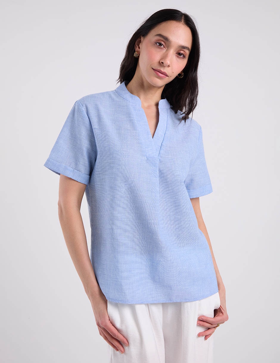 Blusa manga corta para mujer
