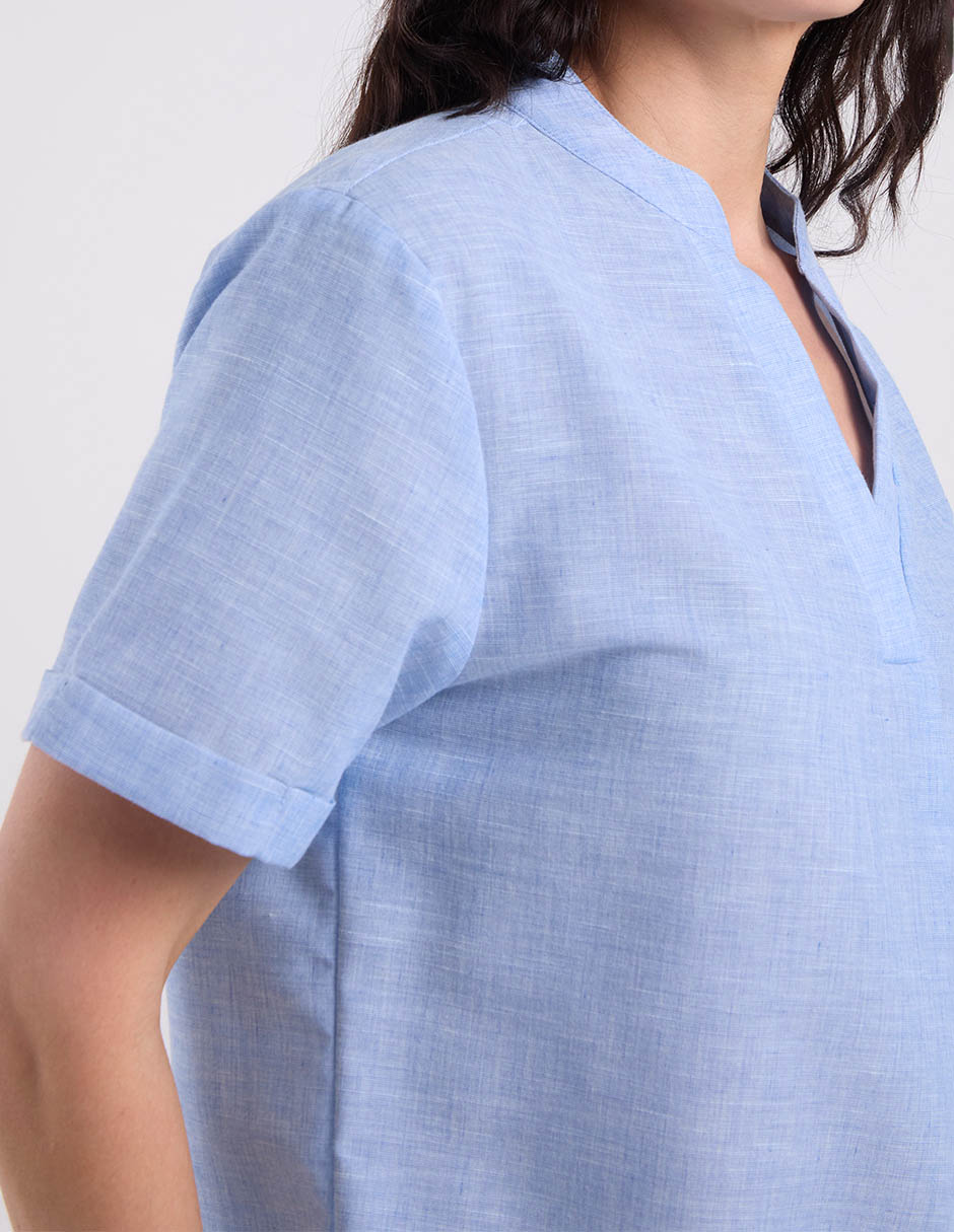 Blusa manga corta para mujer 4