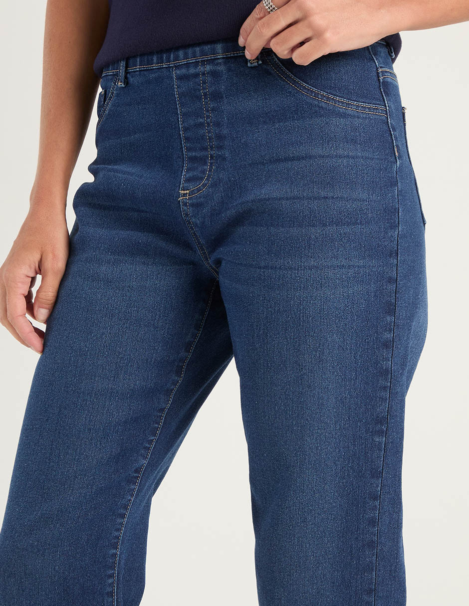Jeans capri straight para mujer 5