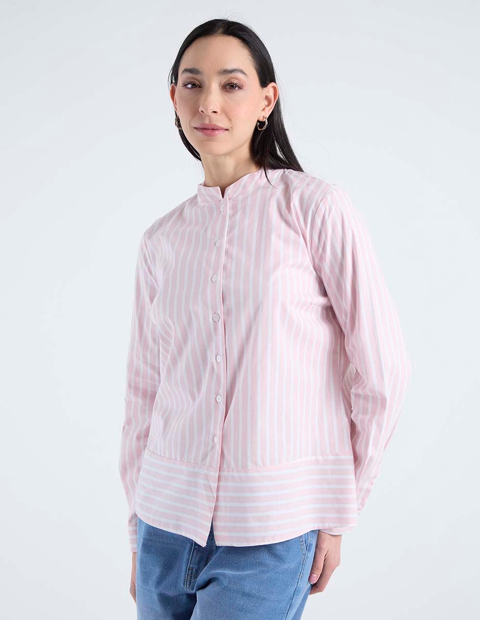 Blusa camisera Weekend manga larga para mujer
