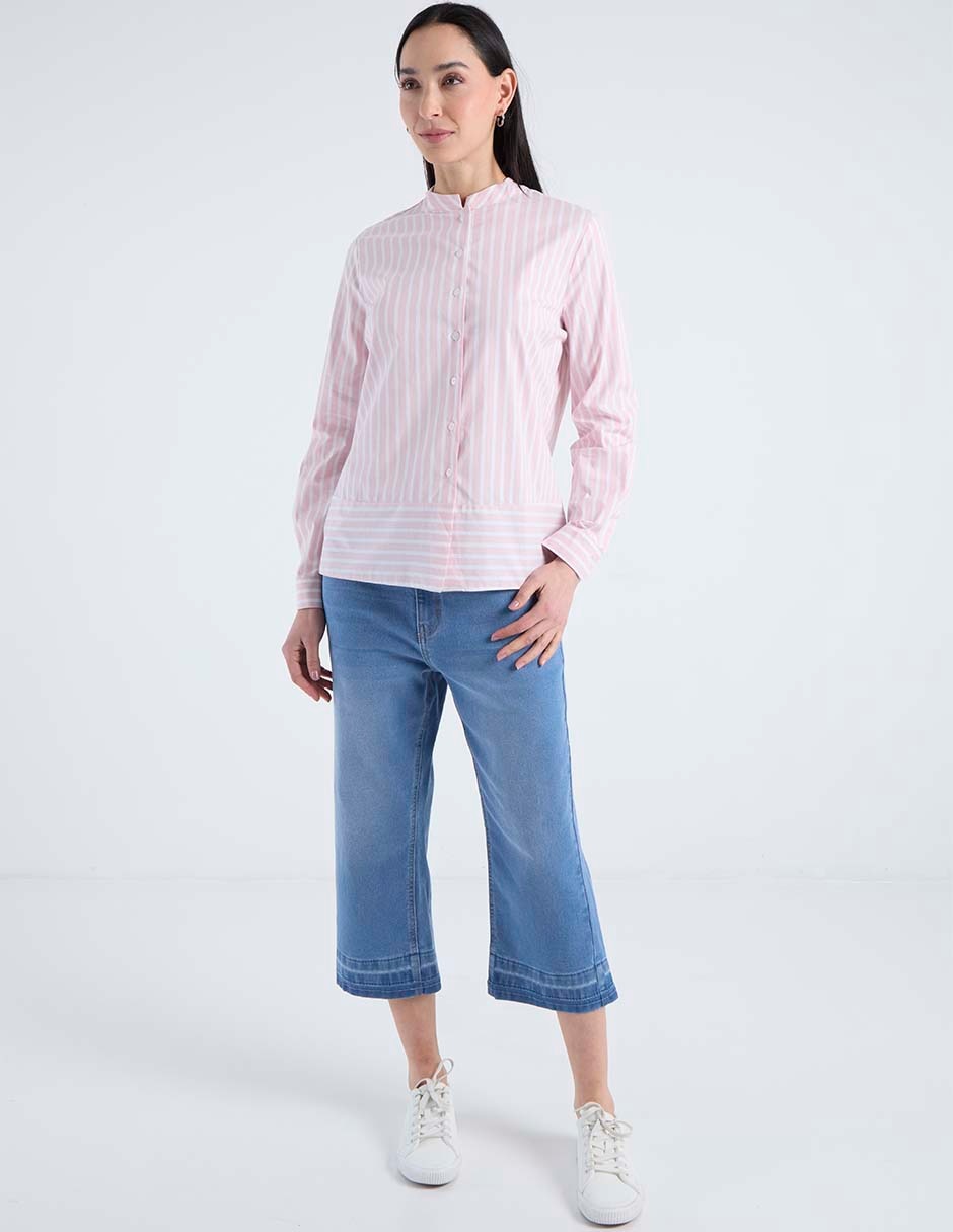 Blusa camisera manga larga para mujer 3