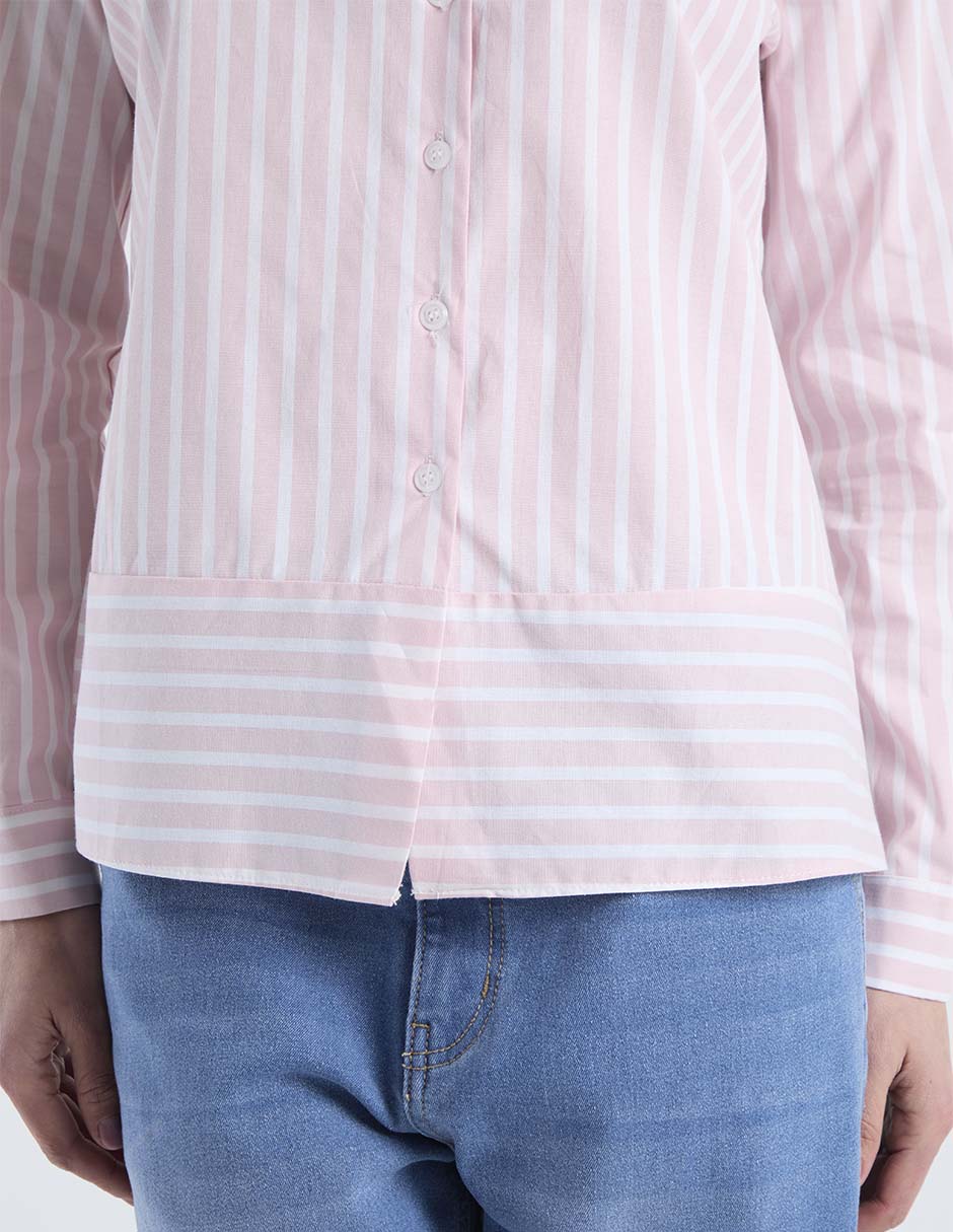 Blusa camisera manga larga para mujer 5