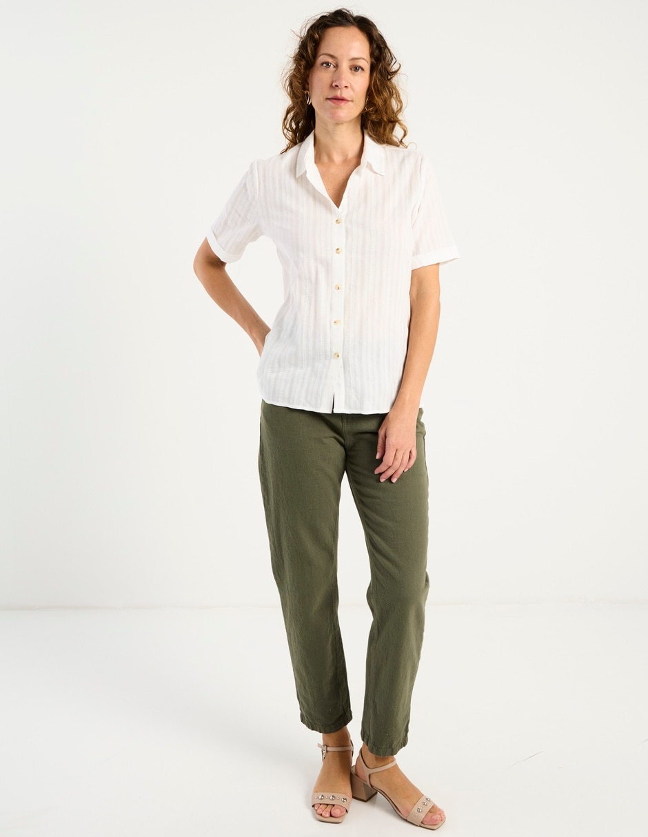 Blusa camisera manga corta para mujer 3