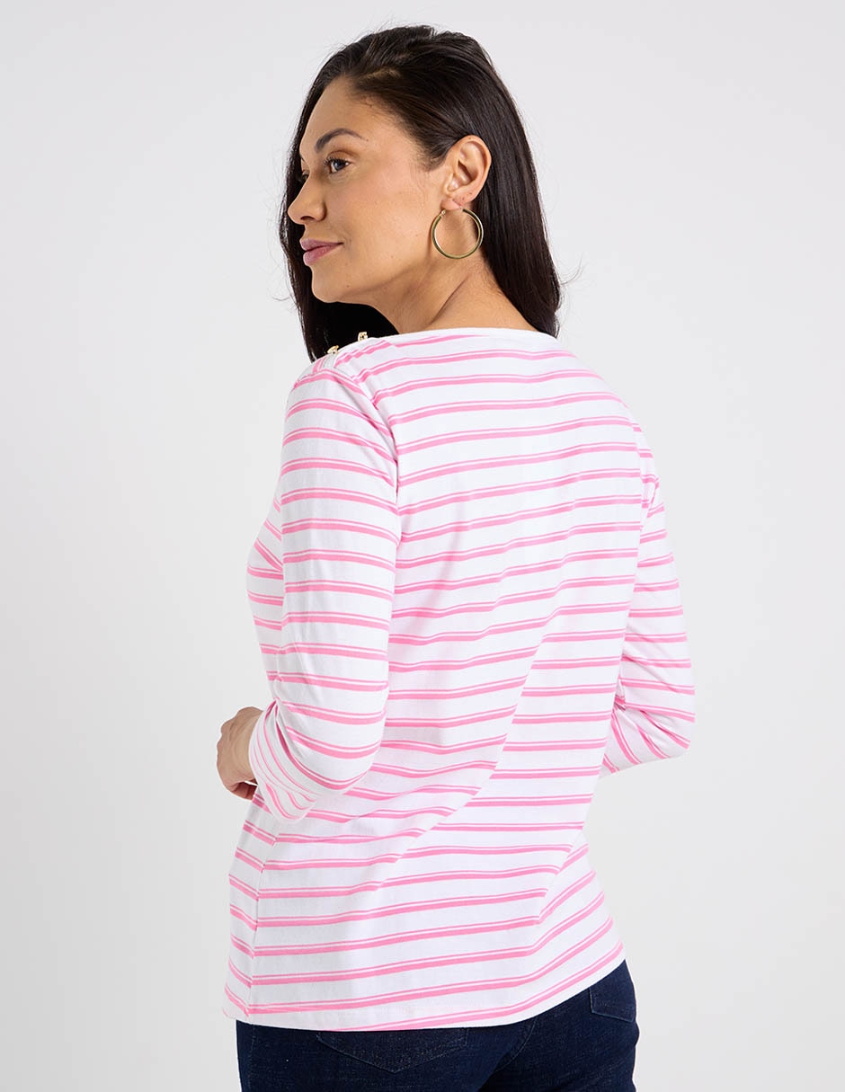 Playera manga 3/4 cuello redondo 6